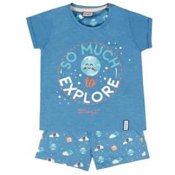 MR WONDERFUL Pijama Manga Corta Explore para Niña