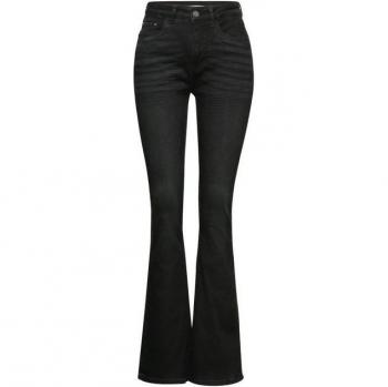 STREET ONE STUDIO Damenjeans Slim Fit Hochtaillend Schwarz (Overdyed) 28/32