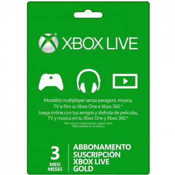 Abbonamento Xbox Live Gold 3 Mesi – Carta Prepagata