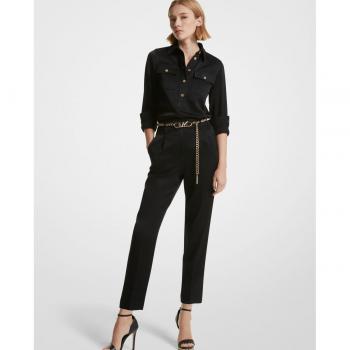 Michael Kors Black Cropped Trousers for Women, Size XS