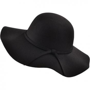 Kids Wool Felt Wide Brim Cloche Hat