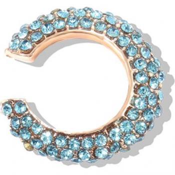 Boho Chic C‑Shaped Crystal Ear Cuffs