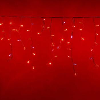 Tenda a pioggia Luccika con 200 Luci Maxi LED Rosse Flash Bianco Ghiaccio 5x0.70m