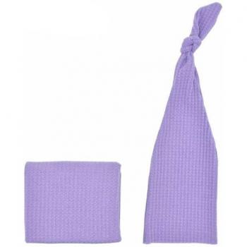 Infant Knit Sleepy Cap and Wrap Set