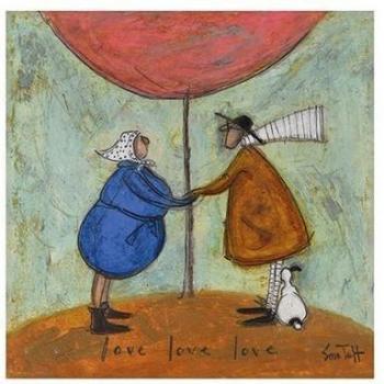 Cuadro Sam Toft Amor Amor Amor 30x30