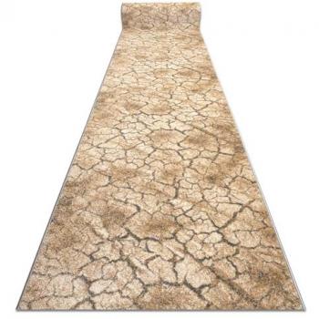 Alfombra de Pasillo Karmel Terra Suelo Agrietado 120x450 cm Gris Caramelo