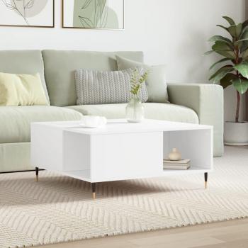 White Coffee Table 80x80x36.5 cm Engineered Wood vidaXL
