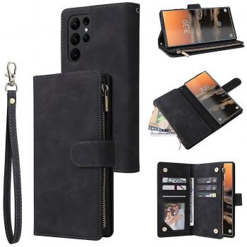 Cuir Élégant Wallet Protection S23 Ultra