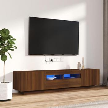 Set Muebles TV Día y Noche con Luces LED en Roble Marrón