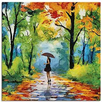 Artland Herbstspaziergang – Leinwand‑Alubild 70 × 70 cm