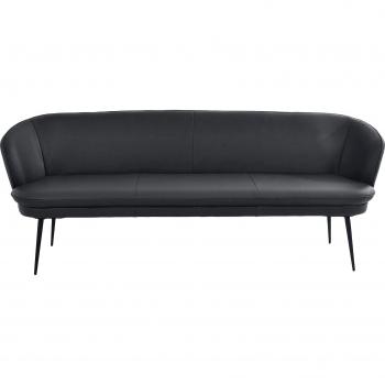 K+W Komfortbank ZOOM, 3-Sitzer, schwarz