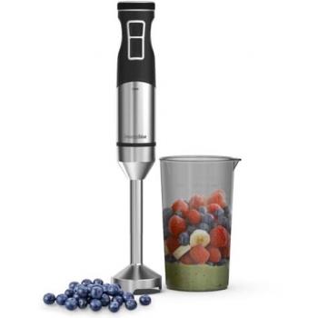 MixMaster 7070X 1000 W – Batidora de mano con vaso medidor negro e acero inoxidable