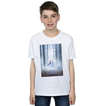 Disney Frozen 2 Boy's Movie Poster Shirt in White – Youth Size