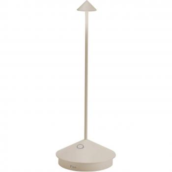 Zafferano Pina 3K Akku-Tischlampe IP54 Sand
