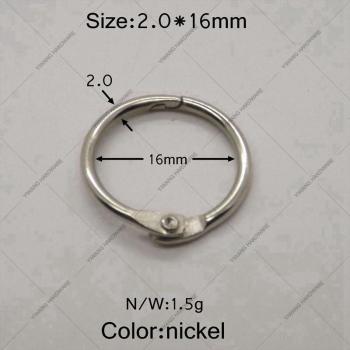 Nickel Plated O Ring Paper Clips - 10 Pieces