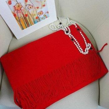 Bufanda Pashmina Otoño Invierno con Borlas