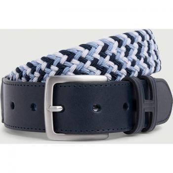 Cinturón trenzado Hackett con detalles en piel para hombre