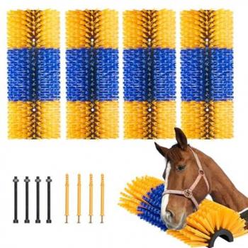 Equine & Cattle Anti‑Itch Brush Pack – 4 Units