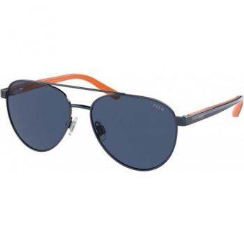 Polo Ralph Lauren Men's PP9001 925980 Navy Blue Metal Pilot Sunglasses