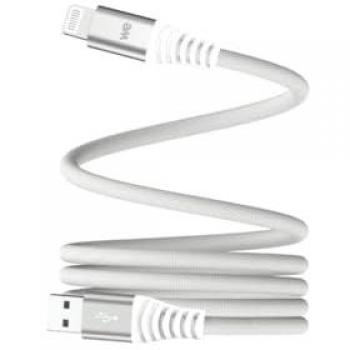 Câble Lightning Magne USB 1 m Blanc – Charge Rapide 12 W