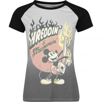 T-Shirt Donna Disney Minnie & Topolino - Shreddin' & Strummin' - S a XXL - Nero/Grigio