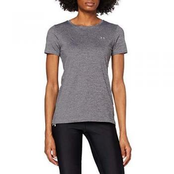 Under Armour UA HG Armour SS Camiseta de Mamba Corta, Mujer, Gris