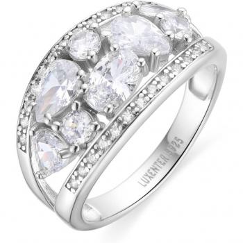 Anillo “LuxRocío” plata 925 con circonita brillante y revestimiento de rodio