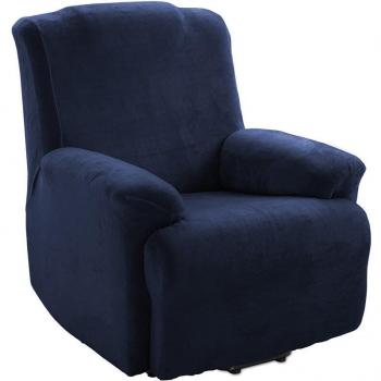 Housse de canapé inclinable en velours peluche, 4 pièces
