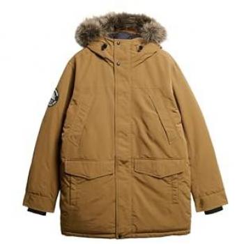 Giacca Superdry Everest Pelliccia Syntetica Kangaroo Marrone 2XL