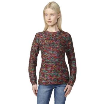 Jersey tricot mujer cuello redondo jaspeado