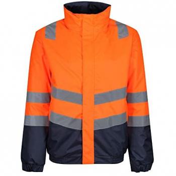 Regatta Professional Mens Hi Vis Waterproof Bomber Jacket (Orange)