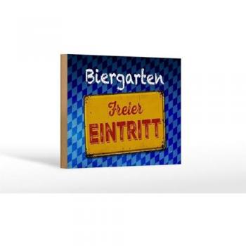 Holzschild Bayern Eintritt frei 18x12 cm