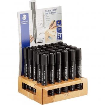 Espositore 30 marcatori permanenti Staedtler Lumocolor® 2 mm - nero
