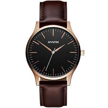 MVMT Men's Brown Leather Strap Watch