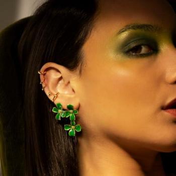 Piercing aro Layna de Ear Candy en Plata 925 con baño de oro 18k