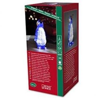 Konstsmide 6167-203 - Pingüino de fibra acrílica con luces LED