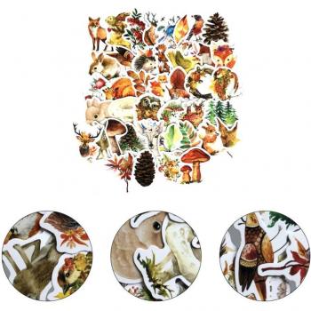 47pcs Autumn Animal Graffiti Sticker Set
