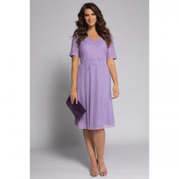 Abito da sera taglio svasato donna viola taglia 60