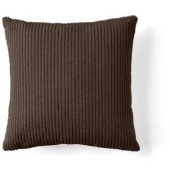 Coussin en velours côtelé Selma - 50x50 cm - Marron