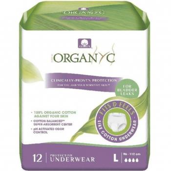 Organyc Protective Underwear for Women - Large (12 Count)