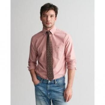 Camisa Gant Oxford Rojo L Manga Larga Casual