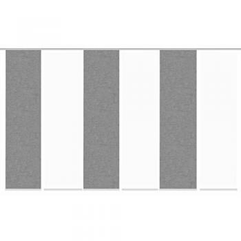Schiebegardine PIVE 6er Set (B 60 cm × H 245 cm) – Digitaldruck Seidenoptik