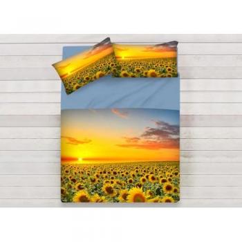 Lenzuola Copriletto Letto Sogni D'oro 100% Cotone Disegno Girasoli D73, misura Singolo colore Girasoli D73