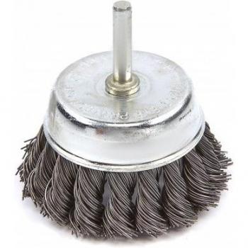 Brosse coupe HBM 75 mm avec fil d'acier ondulé et prise de 6 mm