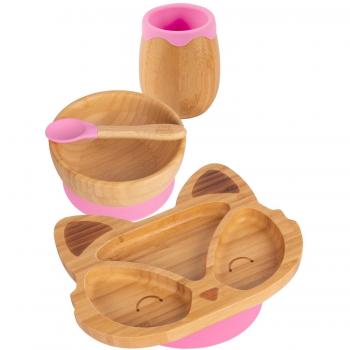 Tiny Dining 4pc Fox Bamboo Baby Weaning Set
