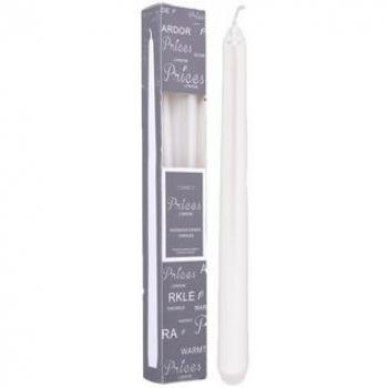 Set de 2 velas decorativas candelabro blanco 25cm