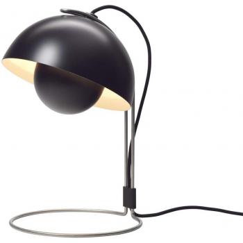 Modern Retro Tischleuchte Flowerpot VP4 schwarz matt
