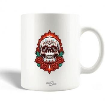 Mug céramique jour de l'illustration tête de mort