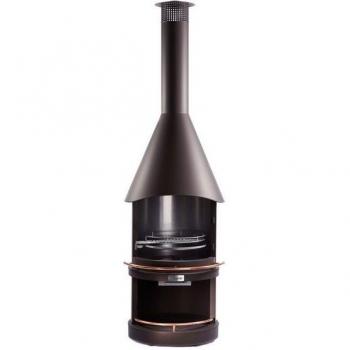 Firestar Grillkamin DN 700 Braun‑Süß Metallic
