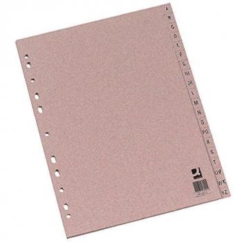 Q-Connect A4 Alphabetical Z-A Index Multi-Punched 20 Sheets Manilla